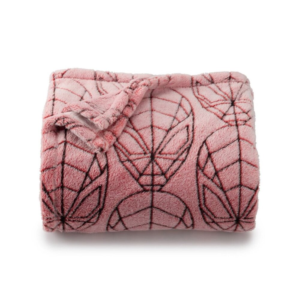 Marvel Spiderman Pink Girl Power Plush Throw The Big One NWT